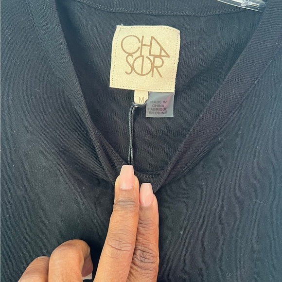 NWT Chaser Black Sleeveless Scoop Neck Top - Picture 2 of 4